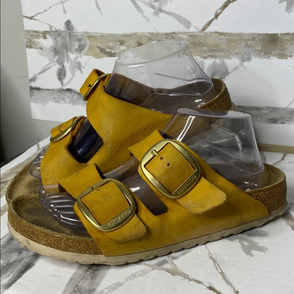 Birkenstock Arizona Two-Straps with Gold Buckles Sandals - Picture 1 of 5